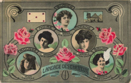 MODE - Le Langage Des Cheveux - Couleur De Cheveux - Carte Postale Ancienne - Fashion