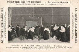 SPECTACLE - Théâtre De L'Athenée Immense Succès - La Petite Milliardaire - Carte Postale Ancienne - Théâtre