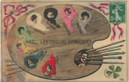 MODE - Les Couleurs Symboliques - Palette De Couleurs - Carte Postale Ancienne - Fashion