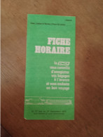 132 // FICHE HORAIRE SNCF 1979 / CAEN LISIEUX BERNAY PARIS - Europe