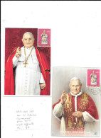 VATICAN N° 268 OBL SUR CP ILLUSTREE COURONNEMENT JEAN XXIII 2 CARTES DIFFERENTES - Cartas & Documentos