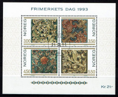 Norvège Noorwegen Norway 1993 Yvertn° Bloc 20 (o) Oblitéré Cote 9 € Journée Du Timbre - Blocks & Kleinbögen