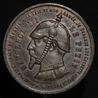 Napoleon III, Jeton-Medaille Satirique Defaite De Sedan (Satirical Token-Medal Defeat Of Sedan), 1870, NC/UNC - 10 Centimes