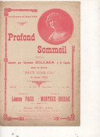 Partition PROFOND SOMMEIL  1915  HILLBER - Andere & Zonder Classificatie