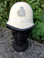 Beau Casque Vintage De La Police Communale Belge - Police & Gendarmerie