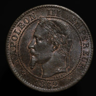 France, Napoleon III, 2 Centimes, 1862, K - Bordeaux, Bronze, NC (UNC), KM#796.6, G.104, F.108A/7 - 2 Centimes