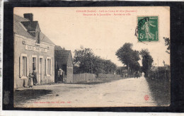 CONLIE (72) Café Du Camp De 1870 (Souvenir) Descente De La Janelière - Arrivée En Ville - Conlie