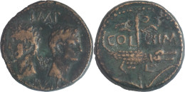 ROME - As De Nimes - Auguste Et Agrippa - COL NIM (et Non Pas NEM) - RIC.156 - TRES RARE - 14-095 - Die Julio-Claudische Dynastie (-27 / 69)