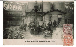 TRAINS - EVENEMENTS  -  GREVE GENERALE DES CHEMINS DE FER - Grèves