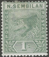 Negri Sembilan (Malaysia). 1891-94 Tiger. 1c MH SG 2 - Negri Sembilan