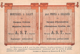 CARTE PUBLICITAIRE MONTURES A GALET A. S. T. Pour PORTES à COULISSES - Advertising