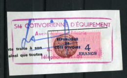 R De Côte D'Ivoire - Timbre Fiscal 4F - Côte D'Ivoire (1960-...)