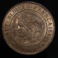 France, Cérès, 2 Centimes, 1882, A - Paris, Bronze, NC (UNC), KM#827.1, G.105, F.109/7 - 2 Centimes