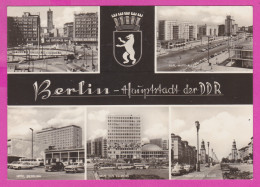 292811 / Germany DDR Berlin Hotel Berolina Tram Alexanderplatz Lehres PC USED 1966 - 10 Pf. Walter Ulbricht  Politician - Brandenburger Door