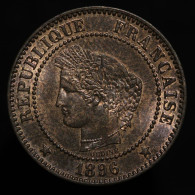 (2) France, Cérès, 2 Centimes, 1896, A - Paris, Bronze, NC (UNC), KM#827.1, G.105, F.109/22 - 2 Centimes