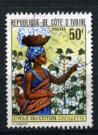 R De Côte D'Ivoire - Yt N°375 Cueillette Du Coton. - Côte D'Ivoire (1960-...)