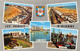 LES SABLES-D'OLONNE (85)  La Plage  Tour D'Arundel Le Casino Le Port Blason De Vendée Cpsm PF 1972 - Sables D'Olonne