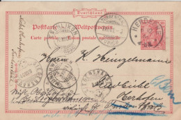 1901 - MULTIPLE REEXPEDITION En SUISSE - CP ENTIER De HERDECKE ! => OBERHOFEN => TURBENTHAL => MÜNCHWEILEN => ETC.... - Briefkaarten