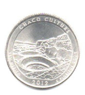 2012 - Stati Uniti 25 Cents - Quarter Chaco Culture   P     ------ - 2010-...: National Parks