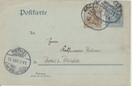 1907 - BAHNPOST ! ZUG 621 HAGEN - CASSEL Sur CARTE ENTIER De FREUNDENBERG => BETHEL - Cartes Postales