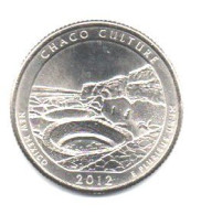 2012 - Stati Uniti 25 Cents - Quarter Chaco Culture   P     ------ - 2010-...: National Parks