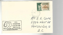 52668 ) Cover Canada Provincial Exhibition Post Office Edmonton Postmark 1958 - Cartas & Documentos
