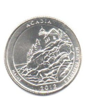 2012 - Stati Uniti 25 Cents - Quarter Acadia    P      ------ - 2010-...: National Parks
