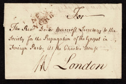 Lot # 003 Colonial: Used To Great Britain; 1761 NEW YORK Two-line In Browish Red In Folded Letter Sheet To London. - …-1845 Vorphilatelie