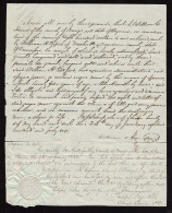 Lot # 012 Slave Document: Jan. 24 1846 Sale Of "a Certain Negro By The Name Of Spencer - …-1845 Prefilatelia