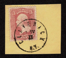 Lot # 032 1861-1867: 1861, 3¢ Rose Pink - Oblitérés
