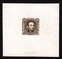 Lot # 039 1869 10c Black Brown Essay With "NATIONAL BANK NOTE CO. NY" - Otros & Sin Clasificación