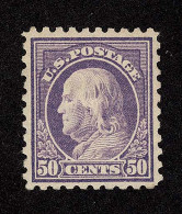 Lot # 059 1915, 50¢ Violet, S.L. Watermark, Perf. 10 - Neufs