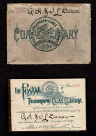 Lot # 081 Postal Telegraph Co., 1896, Slate Green COMPLETE BOOKLET (less 2 Stamps From First Panel) - Sin Clasificación