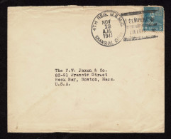 Lot # 111 Marines In Chine: 1938, 5¢ Monroe Bright Blue - Cartas & Documentos
