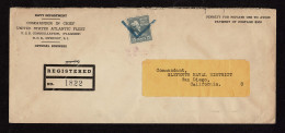 Lot # 133 Registered Penalty Mail: 1942 Envelope Bearing 1938, 15¢ Buchanan Blue Grey - Covers & Documents