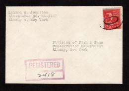Lot # 138 Registered On 1943 Envelope: 1938, 17¢ Andrew Johnson Rose Red - Storia Postale