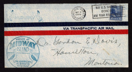 Lot # 144 Trans Pacific Air Mail: 1938, 30¢ Theodore Roosevelt Deep Ultra Marine - Storia Postale