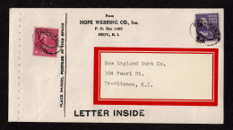 Lot # 151 Domestic Fist And Third Class Mail: 1938, 4¢ Madison Bright Rose Purple And 3¢ Jefferson Light Violet - Cartas & Documentos