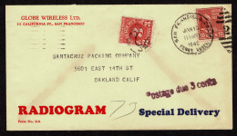 Lot # 171 Special Delivery Postage Due: 1940 Envelope Bearing 1938, 10¢ Tyler Brown Red And A 1931, 3¢ Dull Carmine, Wet - Storia Postale