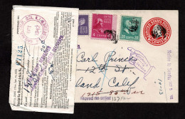 Lot # 180 Restricted Delivery: 1938, 20¢ Garfield Bright Blue Green, 4¢ Madison Bright Rose Purple And 3¢ Jefferson Ligh - Cartas & Documentos