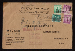 Lot # 191 Military Mail, WWII: 1942 Envelope Bearing 1938 20c Garfield Bright Blue Green, 1c National Defense Commemorat - Lettres & Documents