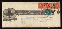 Lot # 222 Used From South Africa: ½ C Franklin Deep Orange Vertical Strip Of Three Tied By HILO Duplex, South Africa ½ P - Cartas & Documentos