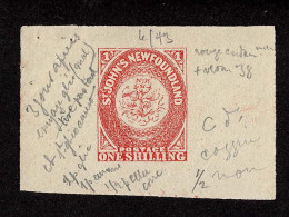 Lot # 250 Newfoundland 1 Sh Type C. A Working Die Proof Dated June 1943 With Sperati's Notes. - Other & Unclassified