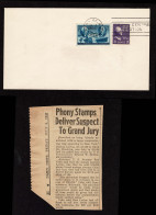 Lot # 282 The So, Called, "New York" Counterfeit AKA The Barras-Bronx Forgery. "1938" Presidential Issue, 3¢ Jefferson D - Altri & Non Classificati