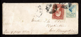 Lot # 293 Local Bazaar, Clandestine Stamp Together With 1861, 3¢ Rose All Tied On - Sonstige & Ohne Zuordnung