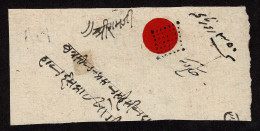 Lot # 330 India: 1852 Scinde Dawk ½ A Scarlet Very Fine Wax Impression "used" On Cover Front - Otros & Sin Clasificación