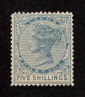 Lot # 335 Lagos: 1882-1902 5s Blue "o.g." Very Nice Work - Otros & Sin Clasificación