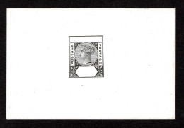 Lot # 366 British Commonwealth: 1890's Queen Victoria Postage And Postage Master Die Proof In Black On Glazed Card (92 X - Sonstige & Ohne Zuordnung