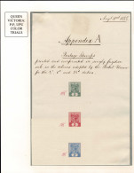 Lot # 367 British Commonwealth: Queen Victoria Imperium Trials In U.P.U Colors Of The Postage And Postage "Die 1" Key Pl - Otros & Sin Clasificación