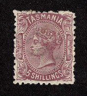 Lot # 398 AUSTRALIAN STATES: Tasmania; 1871, Queen Victoria, 5s Purple, Perf 11½ - Other & Unclassified